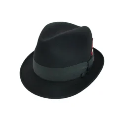 Vintage Champ Hats Kasmir Finish Black Fedora Size 7 1/8