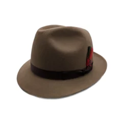Stetson Imperial Brown Fedora Fur Felt - Bernard Hats